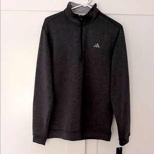 Adidas Charcoal Gray Quarter-Zip Pullover (M)